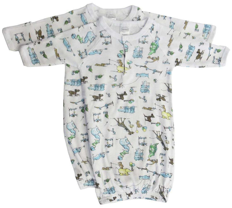 Boys Print Infant Gowns - 2 Pack - Everetts Place: Online Boutique - Baby Clothing