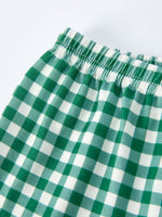 Rylee Faith Designs Boys St. Patrick’s Day Shamrock Puppy Smocked Plaid Set - 