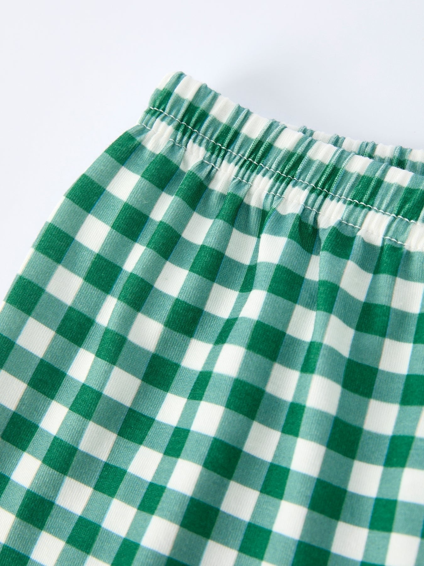 Rylee Faith Designs Boys St. Patrick’s Day Shamrock Puppy Smocked Plaid Set - 