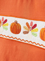 Rylee Faith Designs Boys Thanksgiving Smocking Embroidered Plaid Outfit Set - Everetts Place Boutique - 