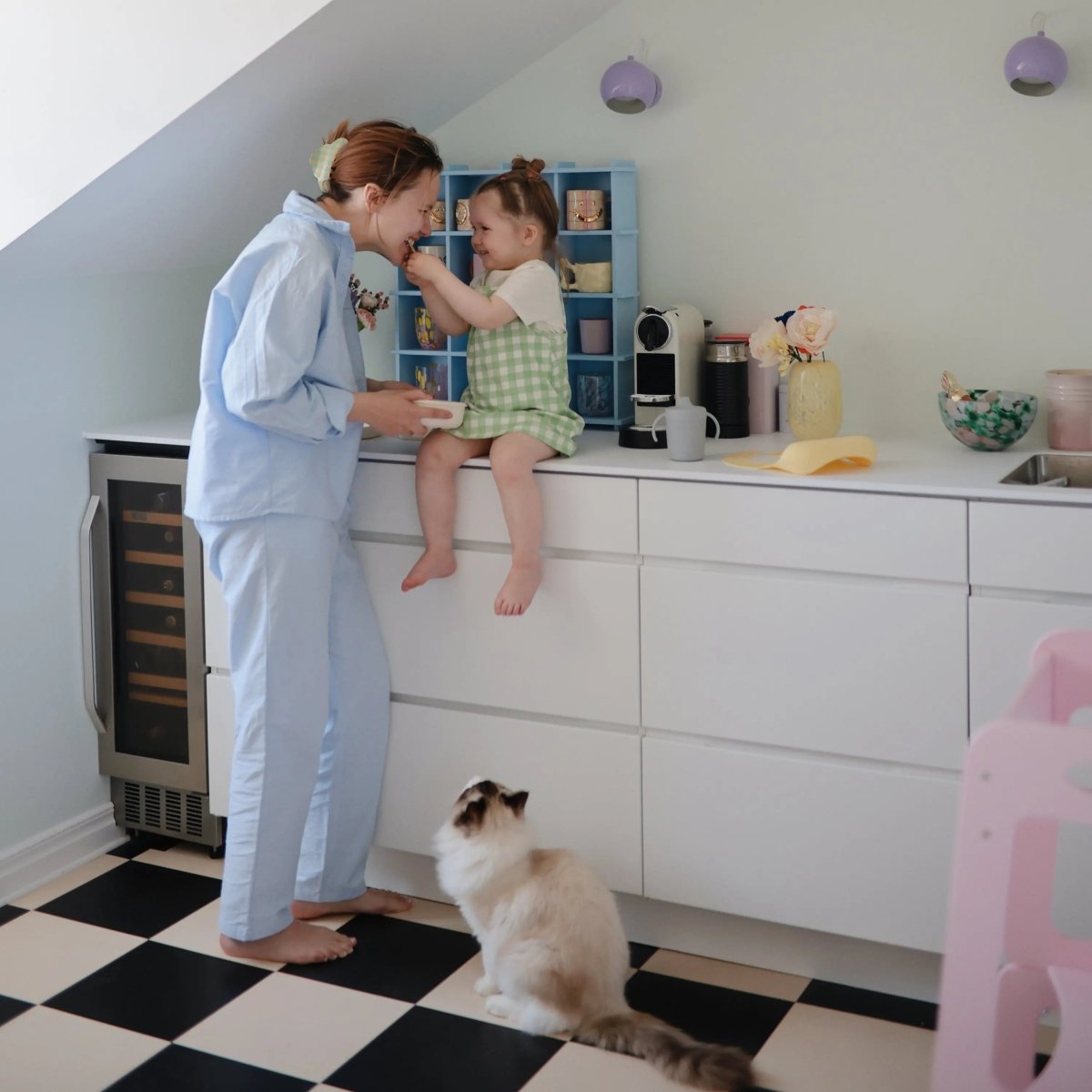 Mushie BPA Free Plastic Lunchbox with Built In Compartments and Locking Utensils - Everetts Place Boutique - 