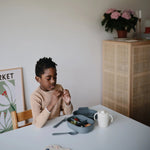 Mushie BPA Free Plastic Lunchbox with Built In Compartments and Locking Utensils - Everetts Place Boutique - 