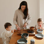 Mushie BPA Free Plastic Lunchbox with Built In Compartments and Locking Utensils - Everetts Place Boutique - 