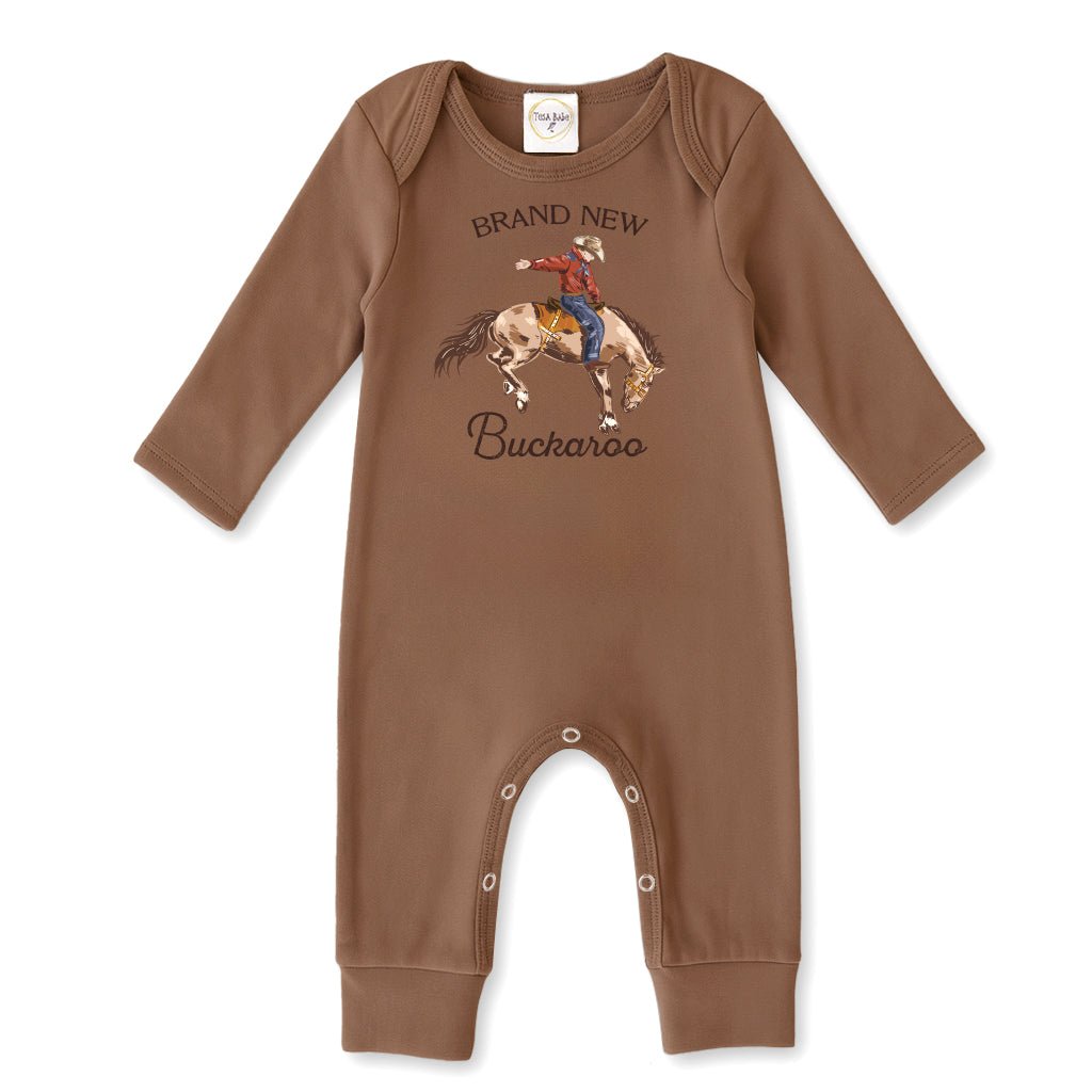 Tesa Babe Brand New Buckaroo Baby Boy Western Cowboy Cotton RomperEveretts Place
