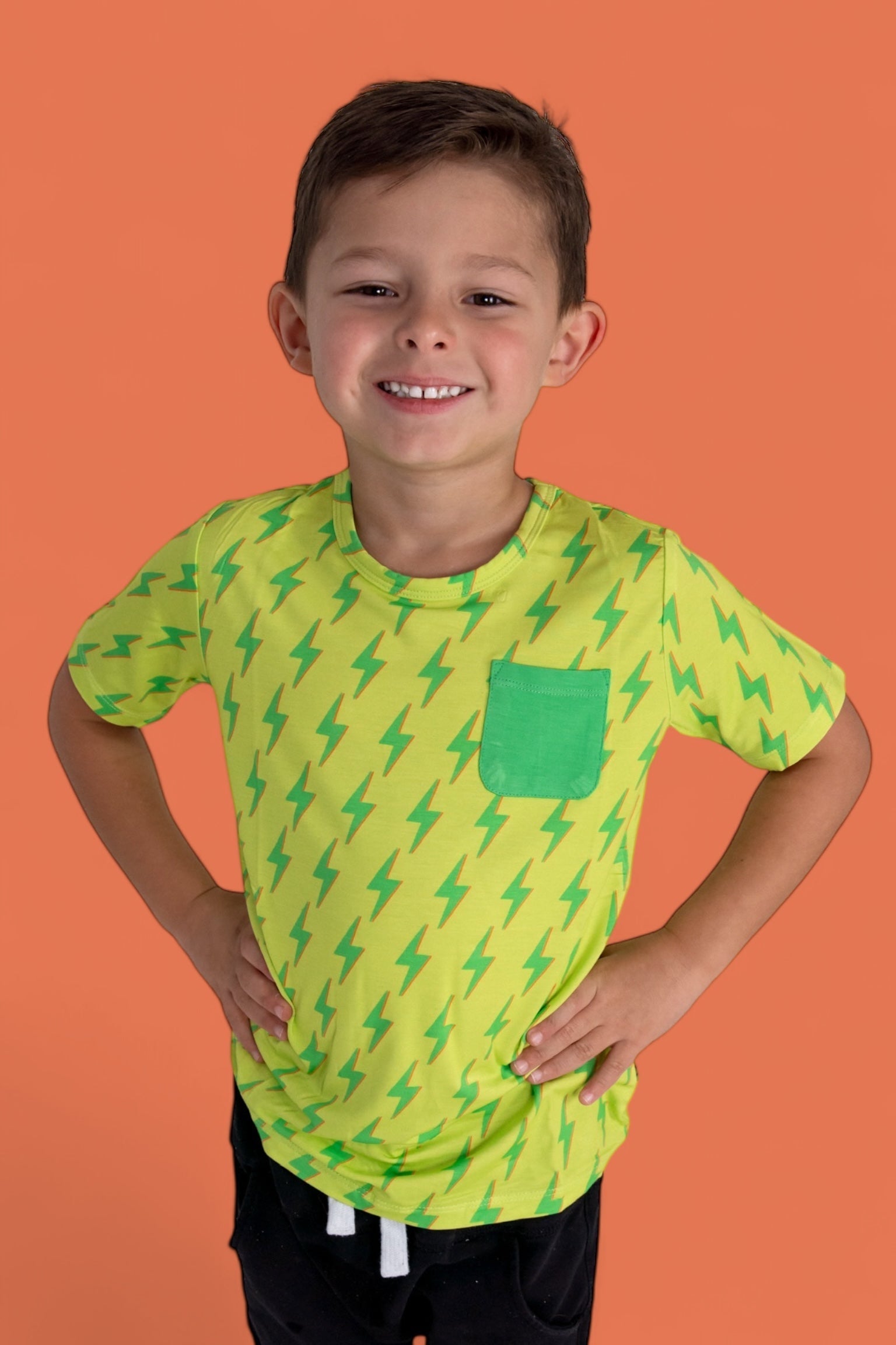 DREAM BIG LITTLE CO BRIGHT BOLTS DREAM POCKET TEEEveretts Place