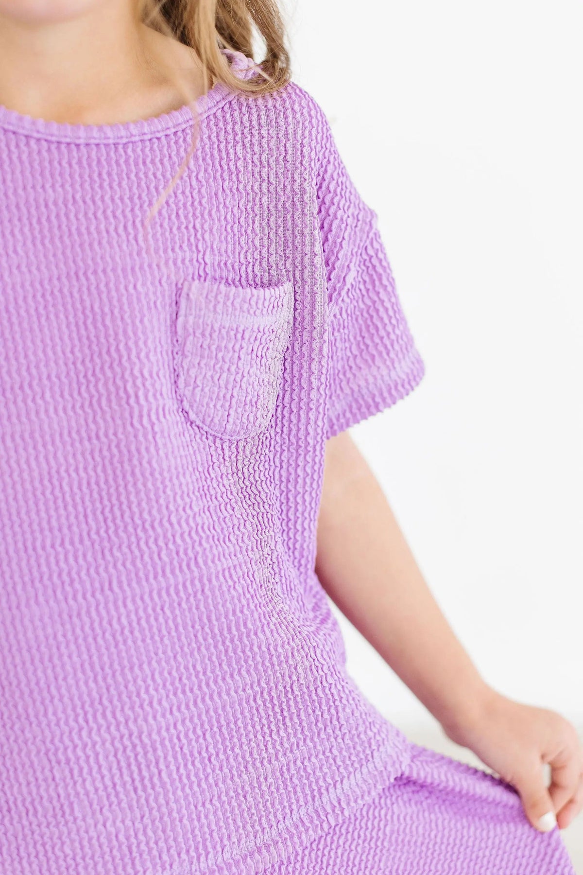 Mila & Rose ® Bright Lilac Scrunchy Pocket Tee - 
