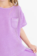 Mila & Rose ® Bright Lilac Scrunchy Pocket Tee - 