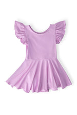 Bright Lilac S/S Twirl Leotard - Pink, Dress, One-piece garment, Ruffle, Day Dress | Everetts Place