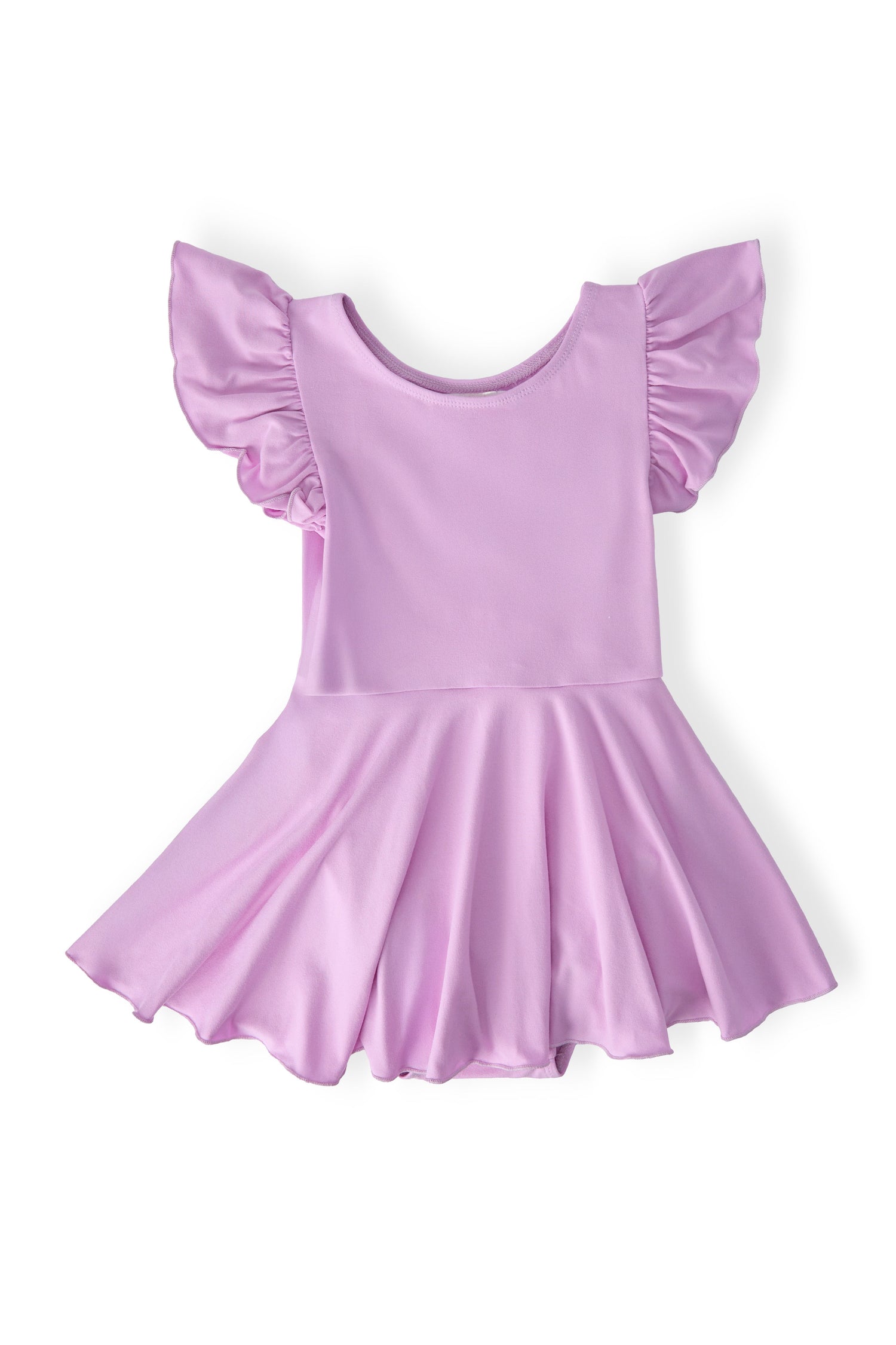 Bright Lilac S/S Twirl Leotard - Pink, Dress, One-piece garment, Ruffle, Day Dress | Everetts Place