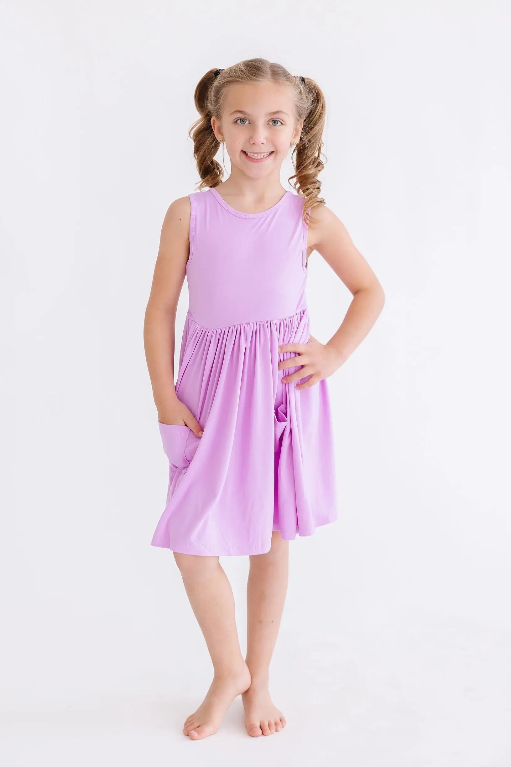 Mila & Rose ® Bright Lilac Tank Pocket Twirl Dress - 