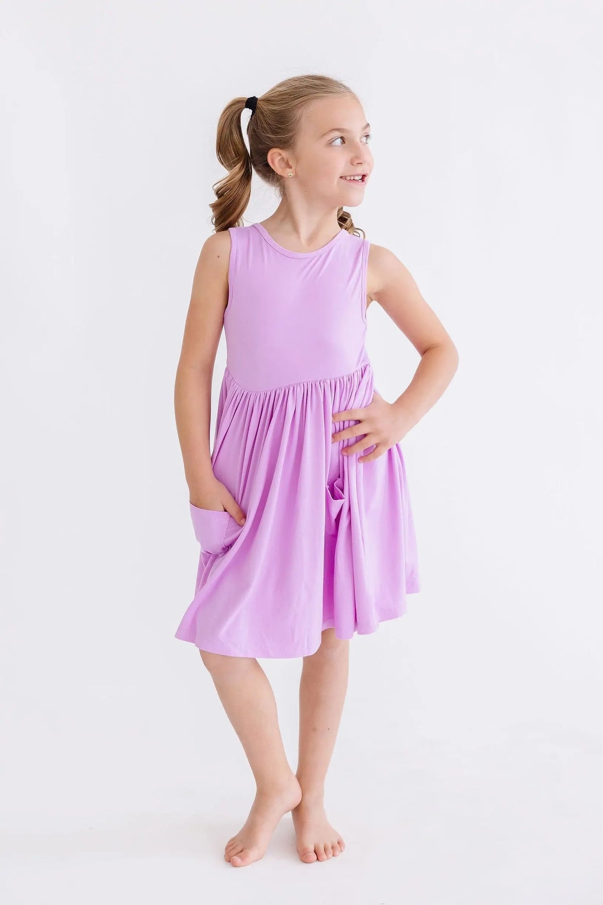 Mila & Rose ® Bright Lilac Tank Pocket Twirl Dress - 