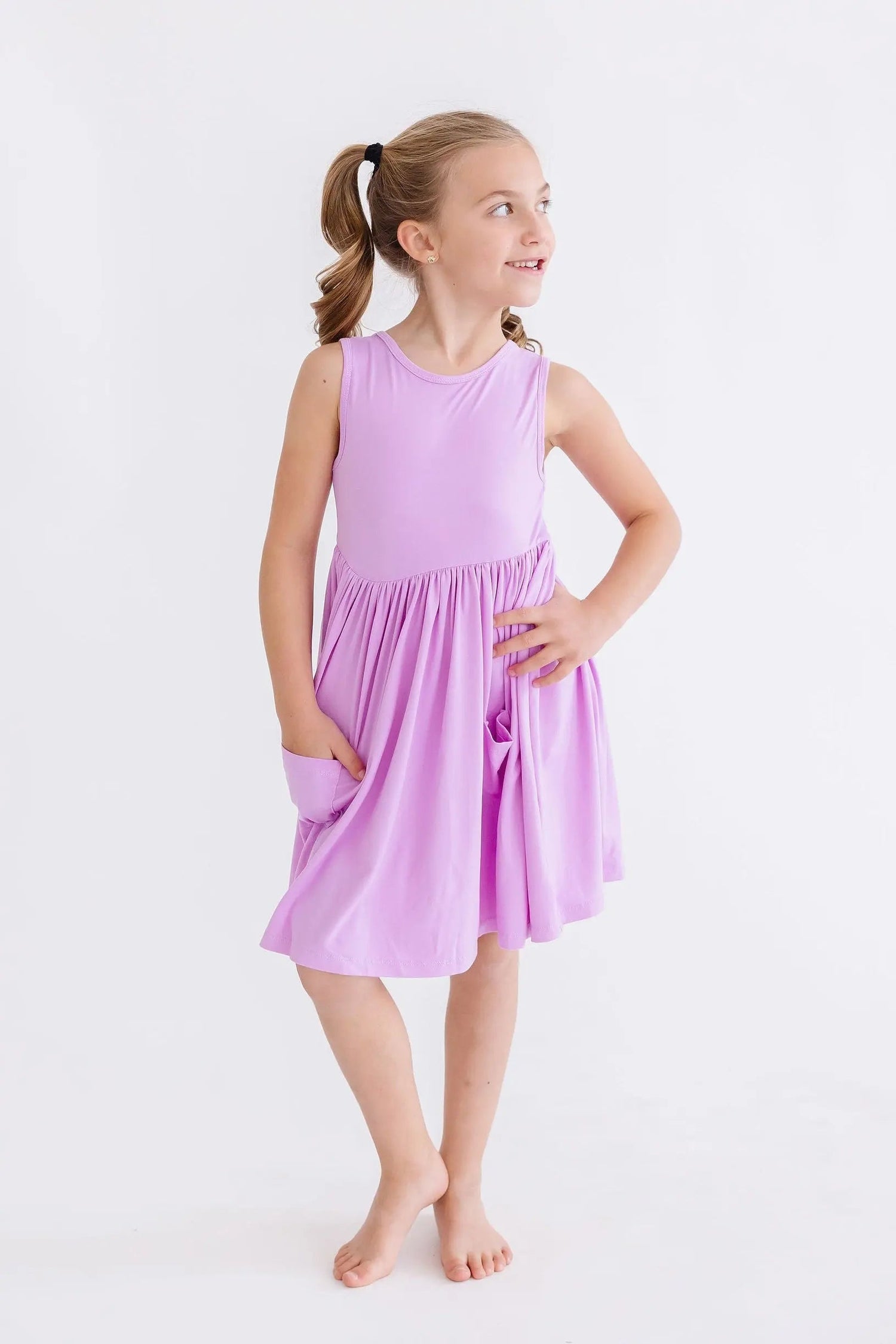 Mila & Rose ® Bright Lilac Tank Pocket Twirl Dress - 