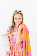 Mila & Rose ® Bright Pink/Orange Checker Cozy Blanket - 