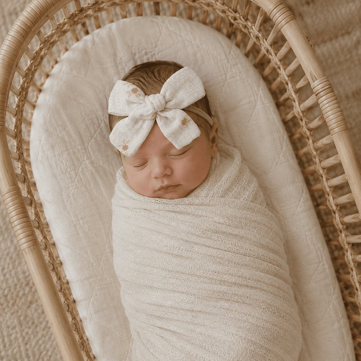 Harp Angel Boutique Brown Fleur One size Knot Bow Headband