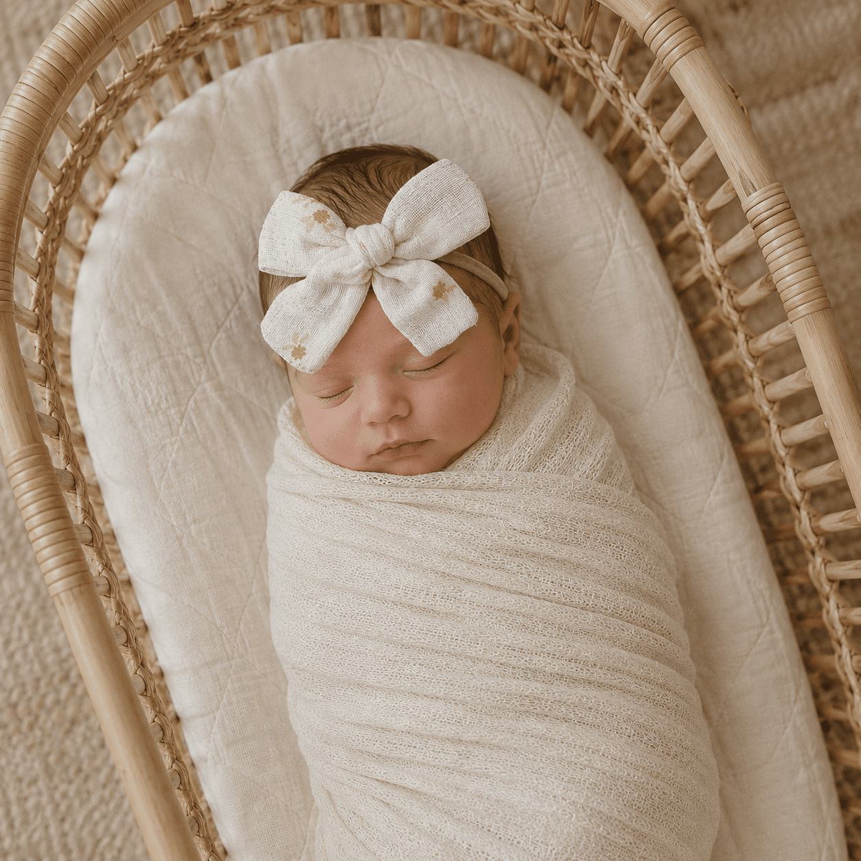 Harp Angel Boutique Brown Fleur One size Knot Bow Headband