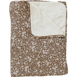 Brown Floral Bamboo Fleece Quilt - Linens, Brown, Motif, Creative arts, Bed sheet | Everetts Place