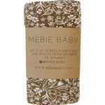 Mebie Baby Brown Floral Ribbed Bamboo Stretch Swaddle - 