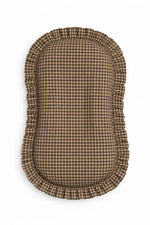 Little Mae & Co Brown Gingham Ruffle Baby Lounger Cover - 