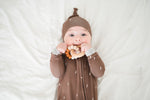 Harp Angel Boutique Brown Lightning Baby Pajamas | Zipper Romper - 
