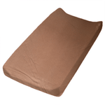 Little Mae & Co Brown Ribbed Changing Pad Cover - 