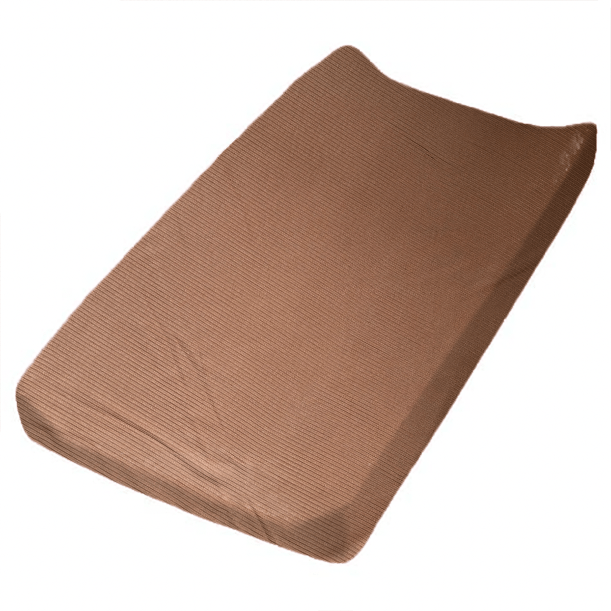 Little Mae & Co Brown Ribbed Changing Pad Cover - 