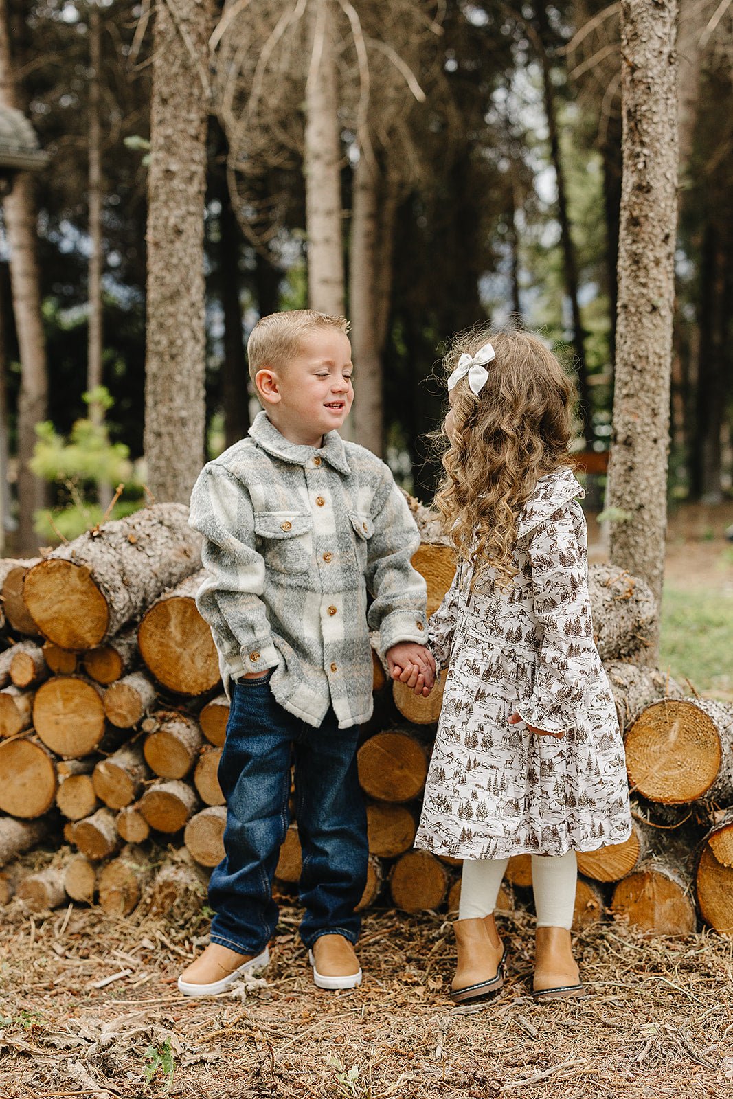 Mebie Baby Brown Toile Dress - 