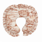 Little Mae & Co Brown Toile Ruffle Nursing Pillow Cover - 