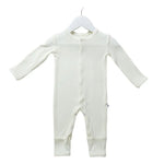 Bubble Baby Bubble Baby Ivory Snap Romper Bamboo Viscose Bubble Blend Four Way Stretch Easy Snaps - 