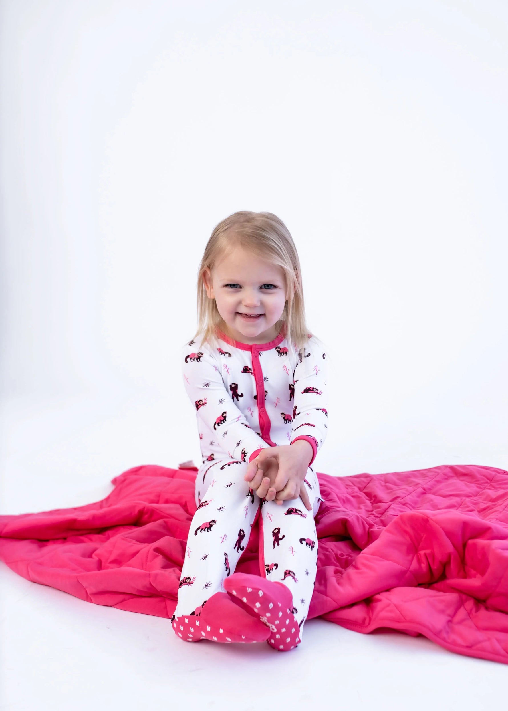 Bubble Baby Bubble Baby Red Panda Snap Footie All Season Bamboo Blend - 