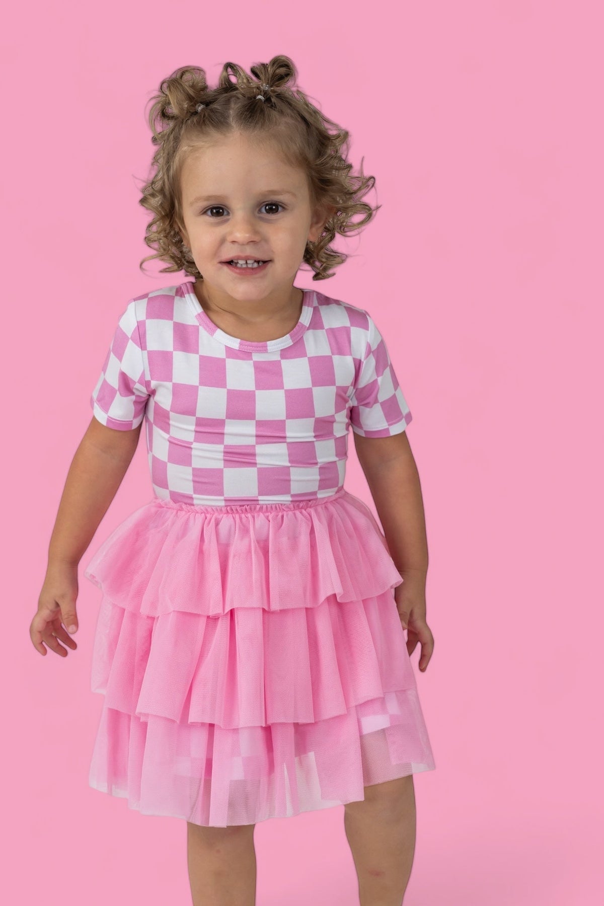 DREAM BIG LITTLE CO BUBBLEGUM CHECKERS DREAM TUTU DRESSEveretts Place