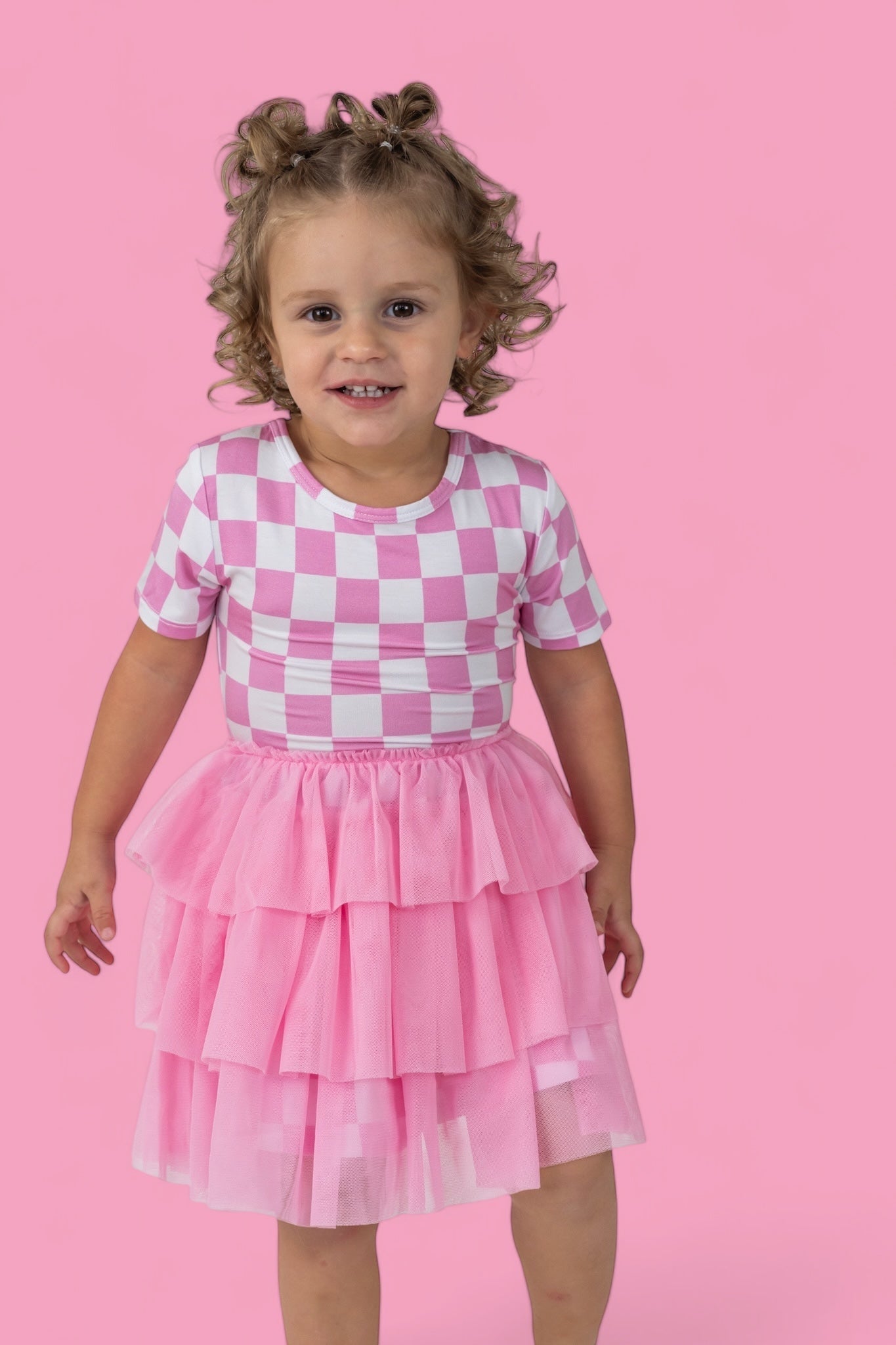 DREAM BIG LITTLE CO BUBBLEGUM CHECKERS DREAM TUTU DRESSEveretts Place