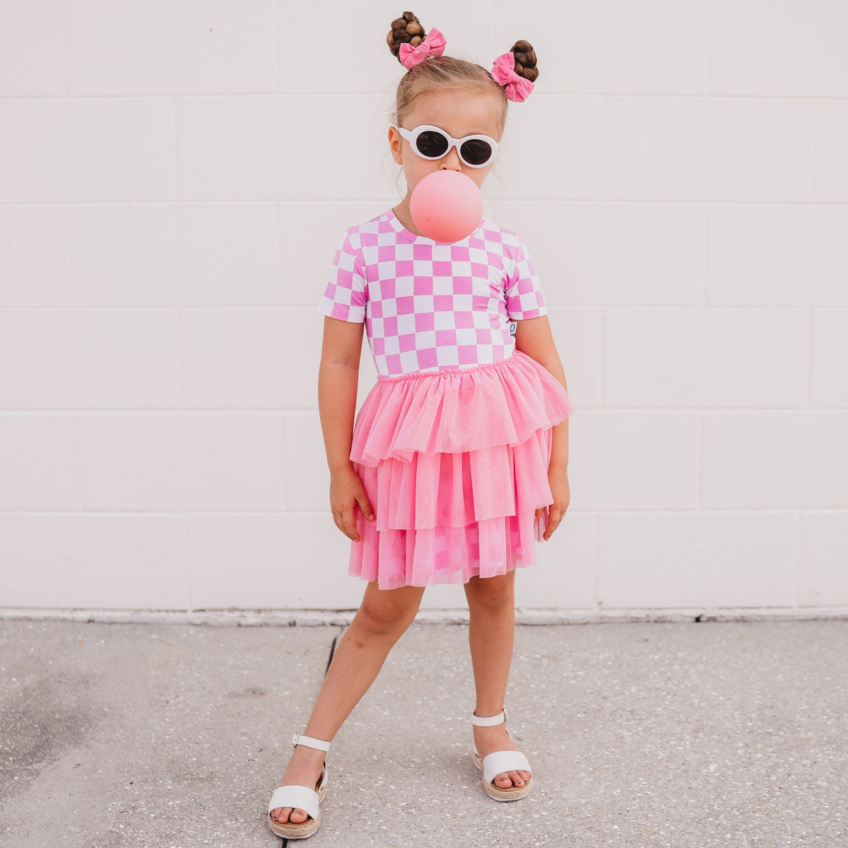 DREAM BIG LITTLE CO BUBBLEGUM CHECKERS DREAM TUTU DRESSEveretts Place
