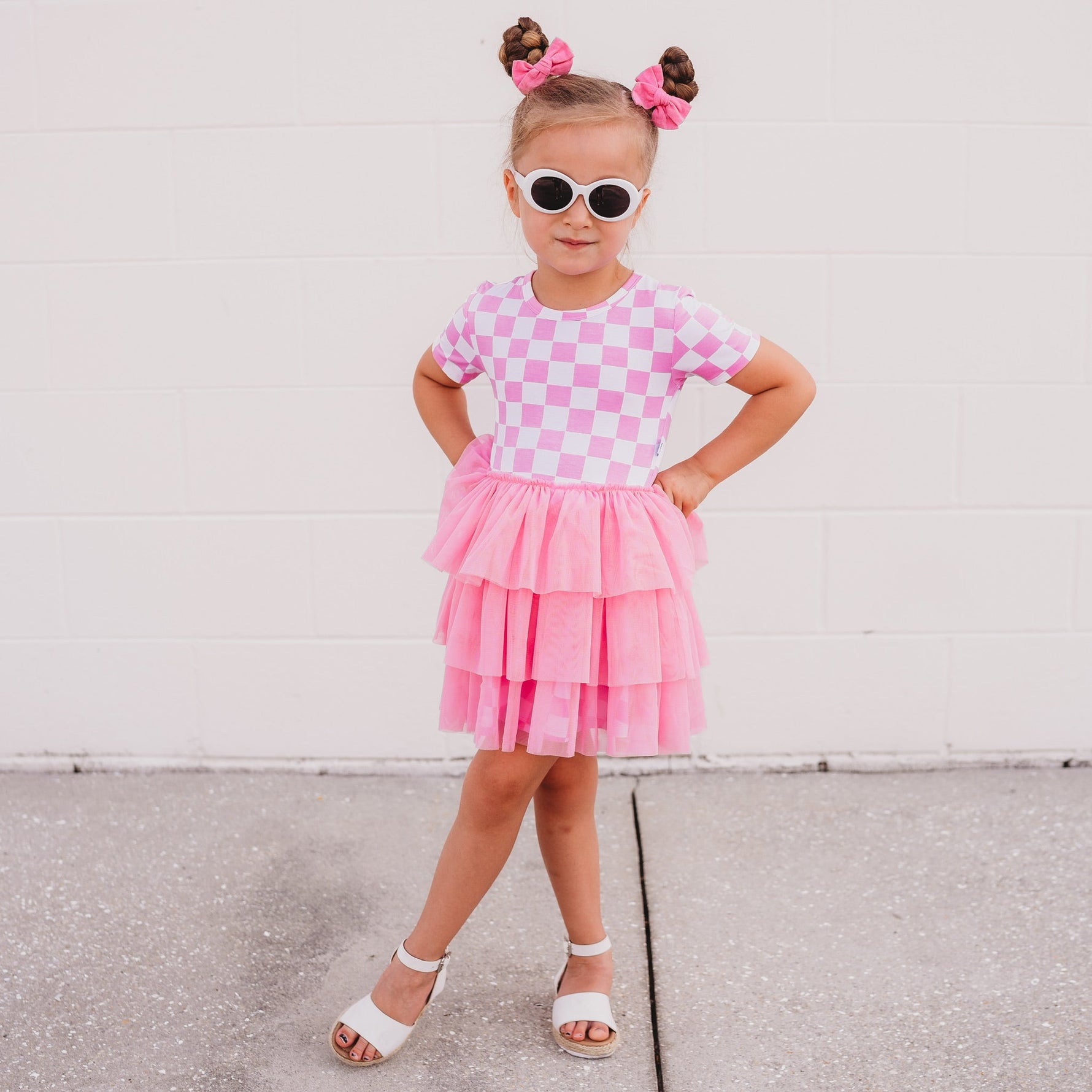 DREAM BIG LITTLE CO BUBBLEGUM CHECKERS DREAM TUTU DRESSEveretts Place
