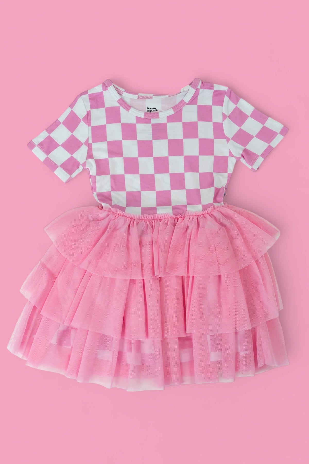 DREAM BIG LITTLE CO BUBBLEGUM CHECKERS DREAM TUTU DRESSEveretts Place