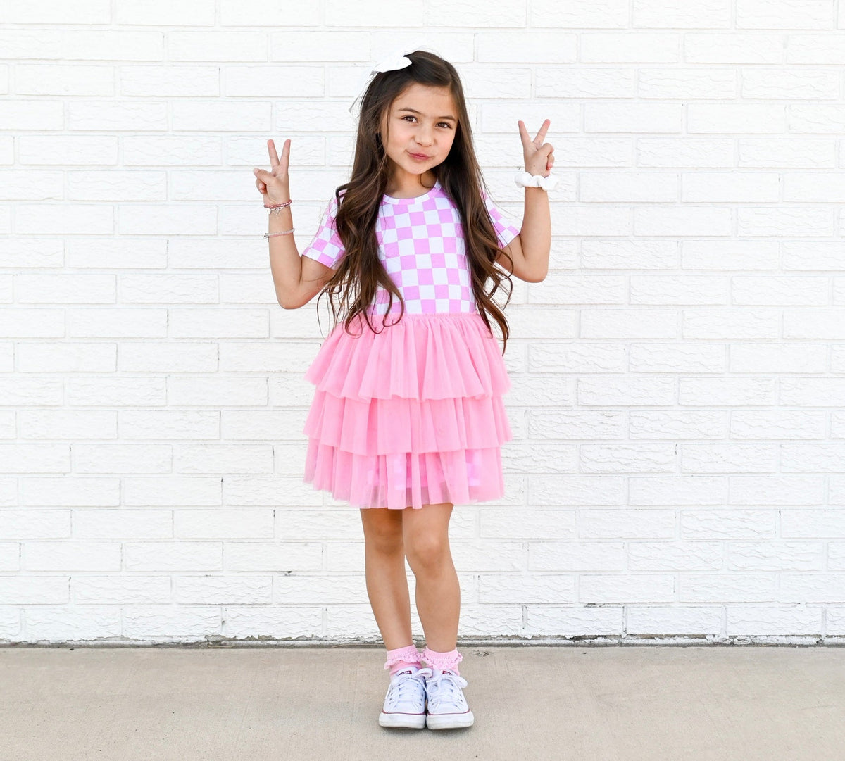 DREAM BIG LITTLE CO BUBBLEGUM CHECKERS DREAM TUTU DRESSEveretts Place
