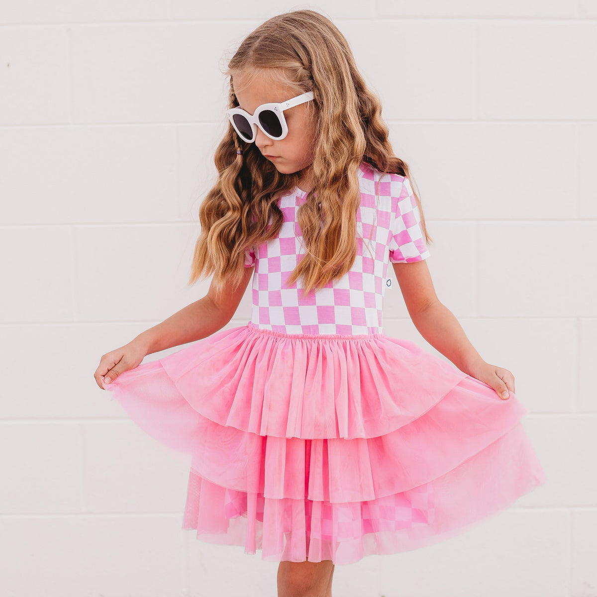DREAM BIG LITTLE CO BUBBLEGUM CHECKERS DREAM TUTU DRESSEveretts Place