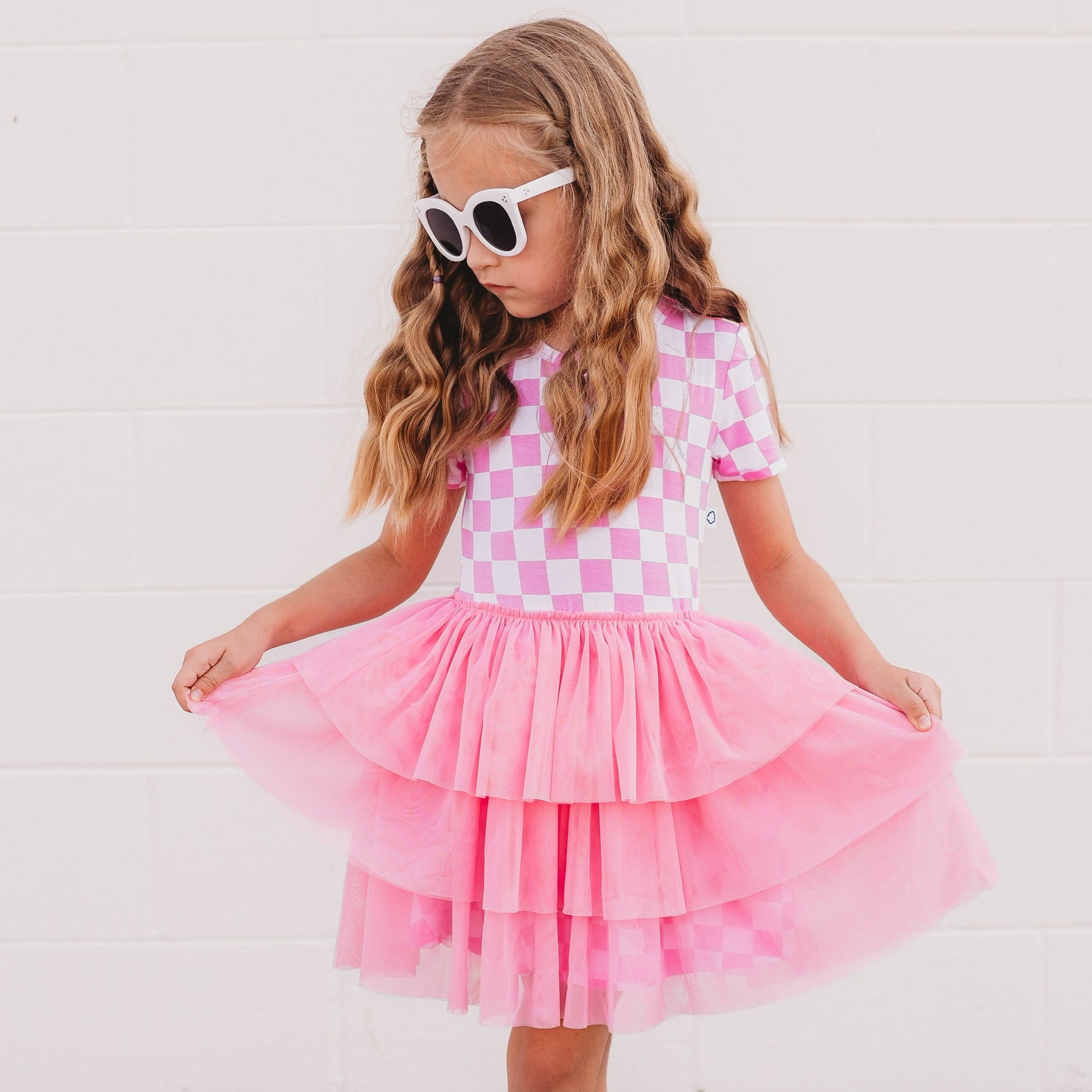 DREAM BIG LITTLE CO BUBBLEGUM CHECKERS DREAM TUTU DRESSEveretts Place