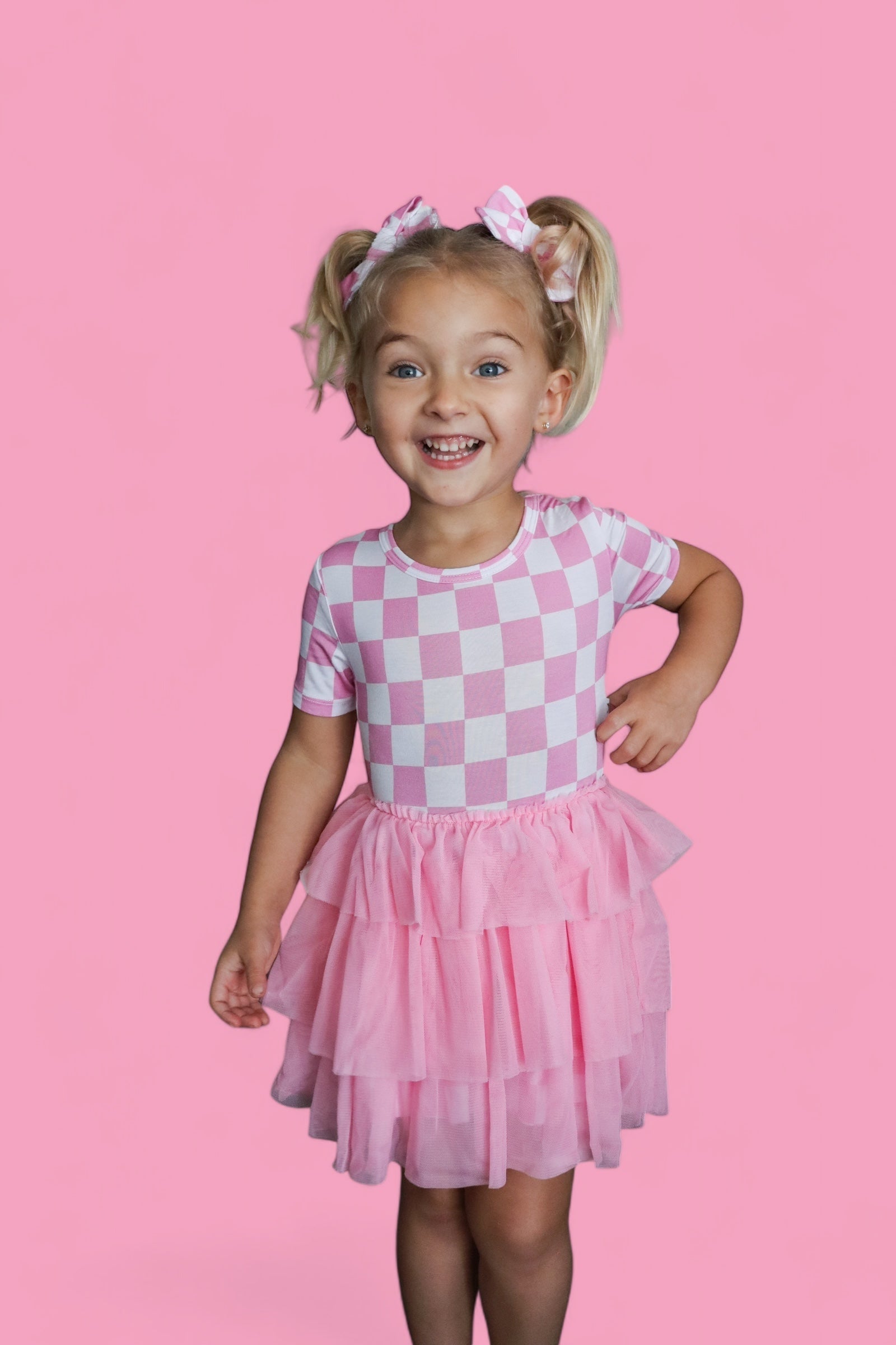 DREAM BIG LITTLE CO BUBBLEGUM CHECKERS DREAM TUTU DRESSEveretts Place