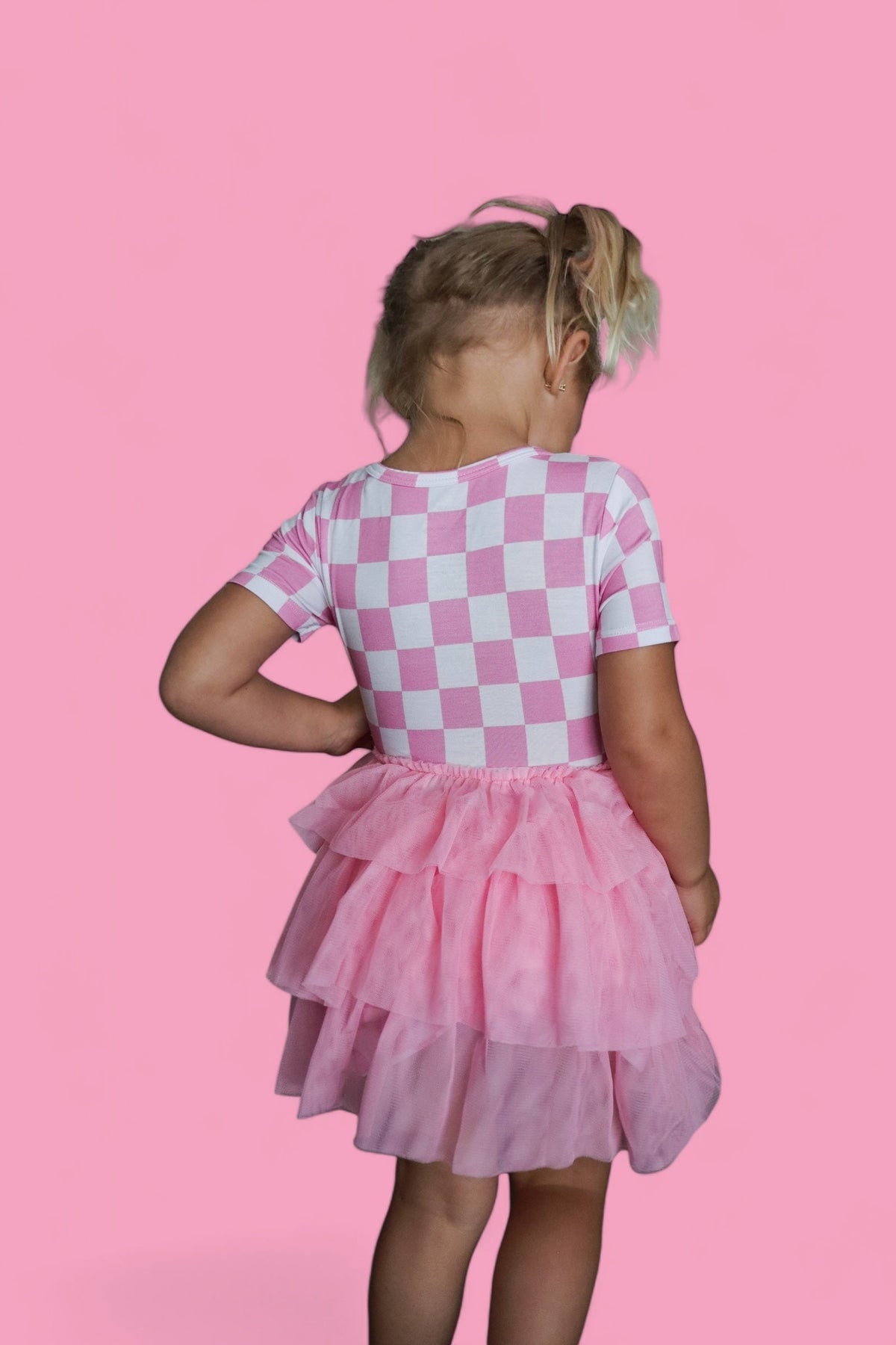 DREAM BIG LITTLE CO BUBBLEGUM CHECKERS DREAM TUTU DRESSEveretts Place