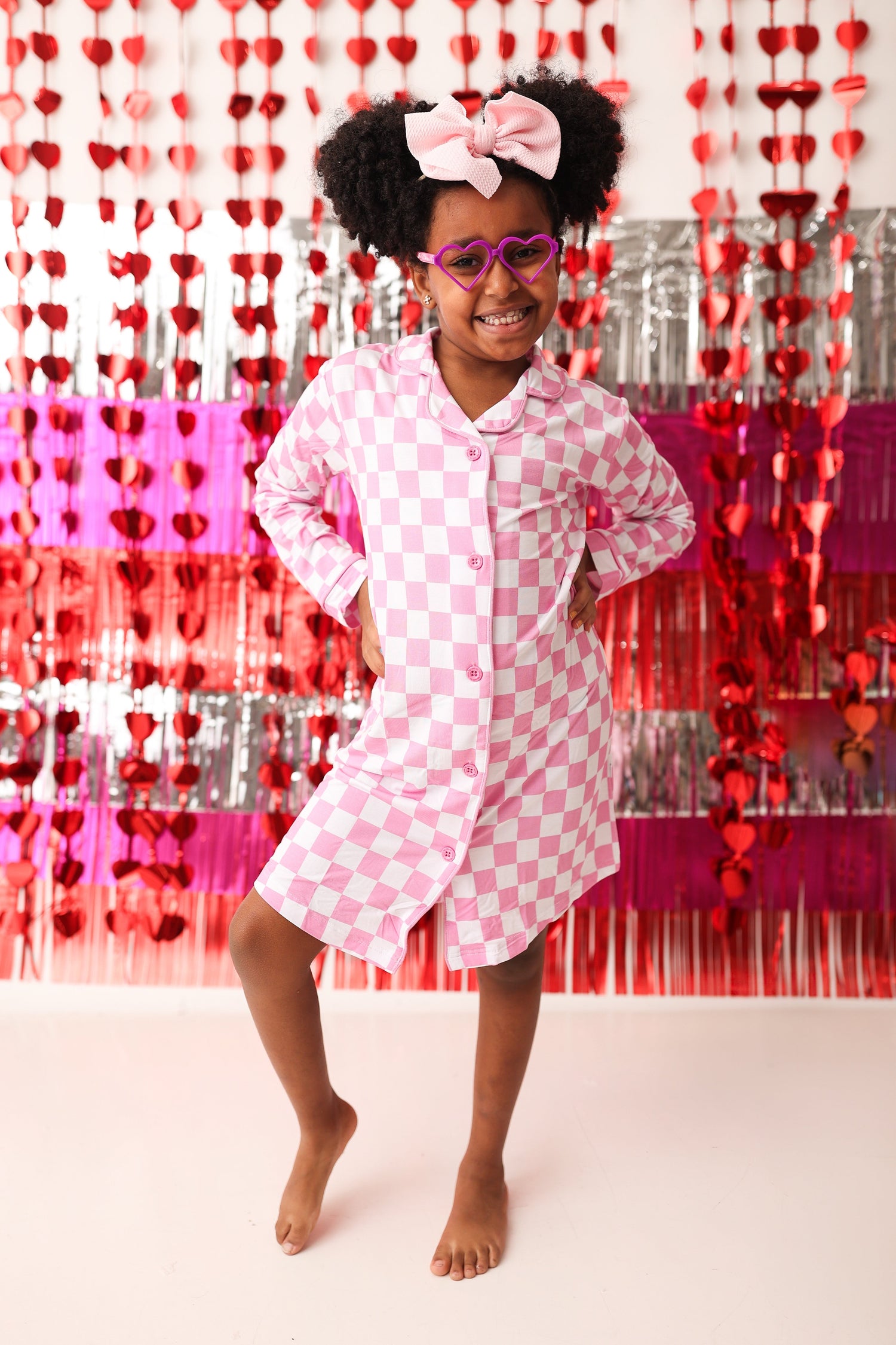 DREAM BIG LITTLE CO BUBBLEGUM CHECKERS GIRL'S DREAM GOWNEveretts Place