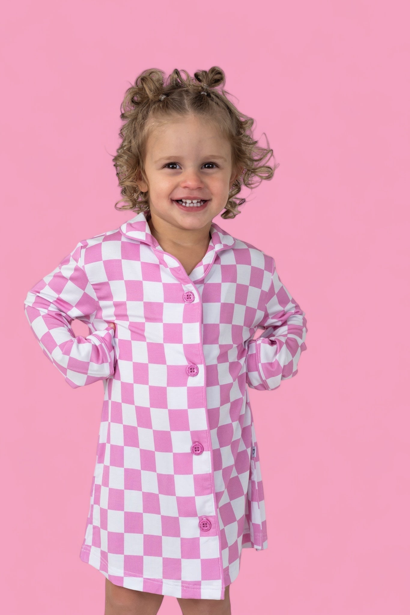 DREAM BIG LITTLE CO BUBBLEGUM CHECKERS GIRL'S DREAM GOWNEveretts Place