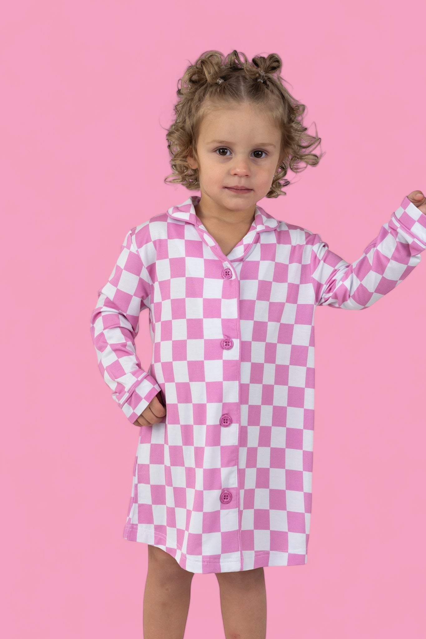 DREAM BIG LITTLE CO BUBBLEGUM CHECKERS GIRL'S DREAM GOWNEveretts Place