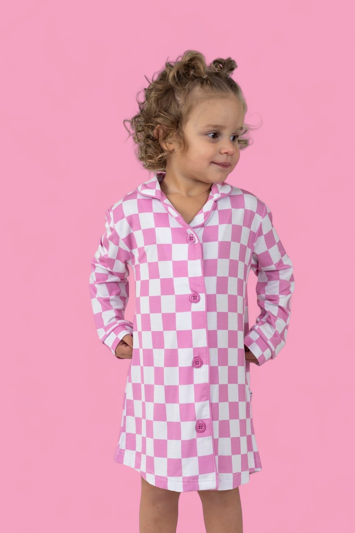 DREAM BIG LITTLE CO BUBBLEGUM CHECKERS GIRL'S DREAM GOWNEveretts Place