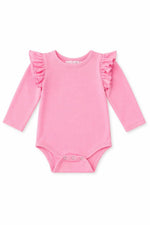 Mila & Rose ® Bubblegum Pink L/S Flutter BodysuitEveretts Place
