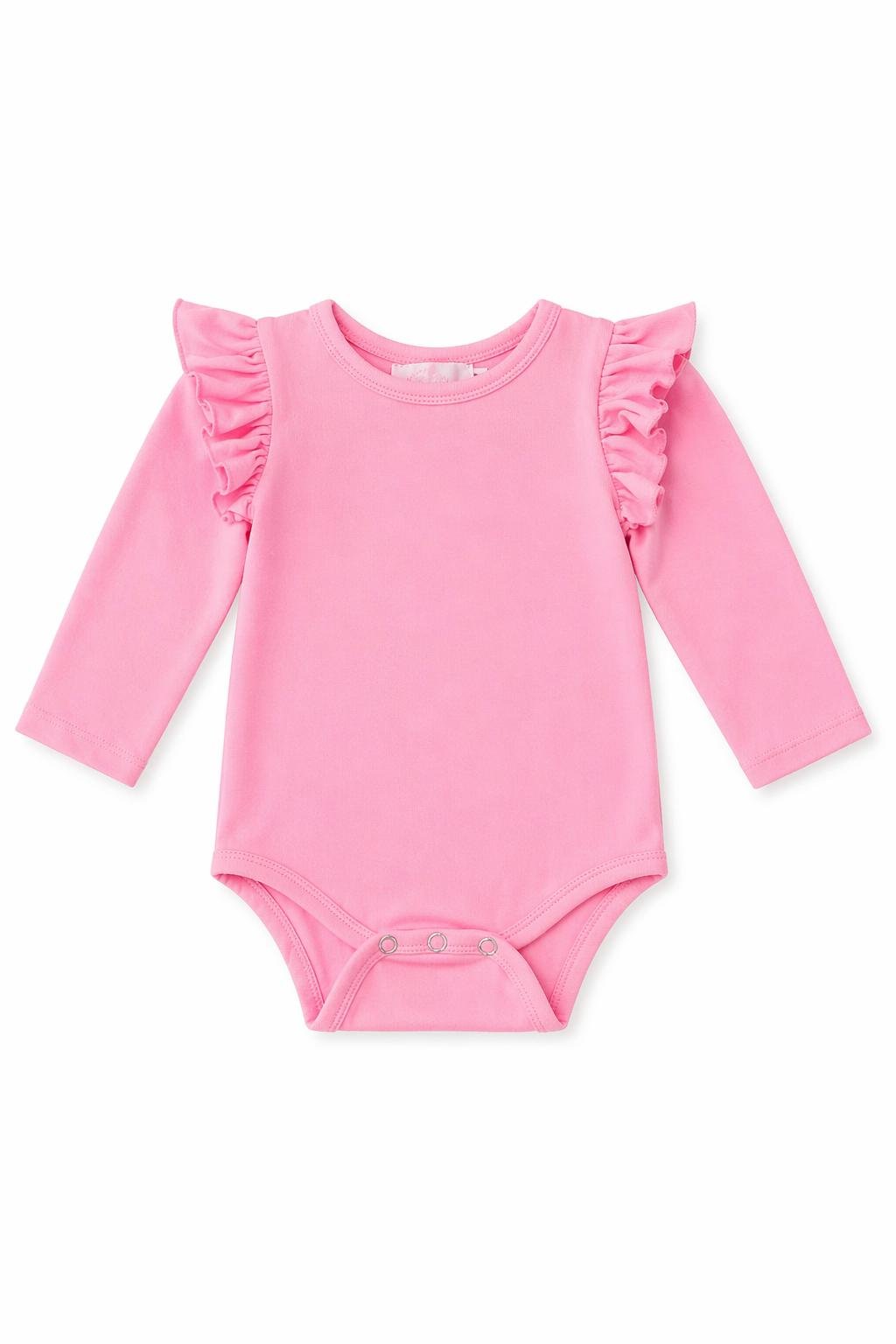 Mila & Rose ® Bubblegum Pink L/S Flutter BodysuitEveretts Place