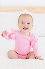 Mila & Rose ® Bubblegum Pink L/S Flutter BodysuitEveretts Place
