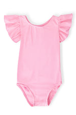 Mila & Rose ® Bubblegum Pink S/S Flutter Sleeve LeotardEveretts Place