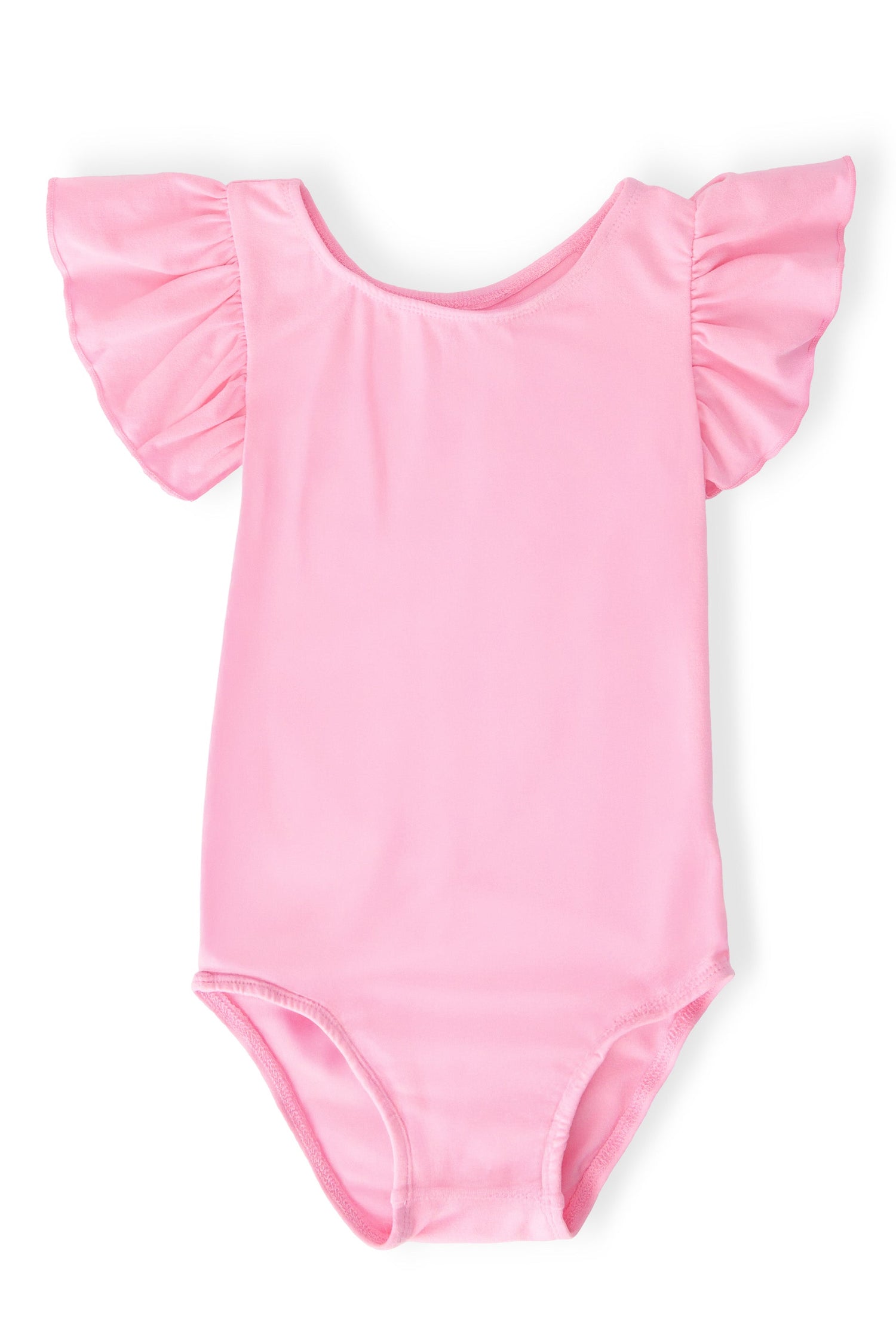 Mila & Rose ® Bubblegum Pink S/S Flutter Sleeve LeotardEveretts Place