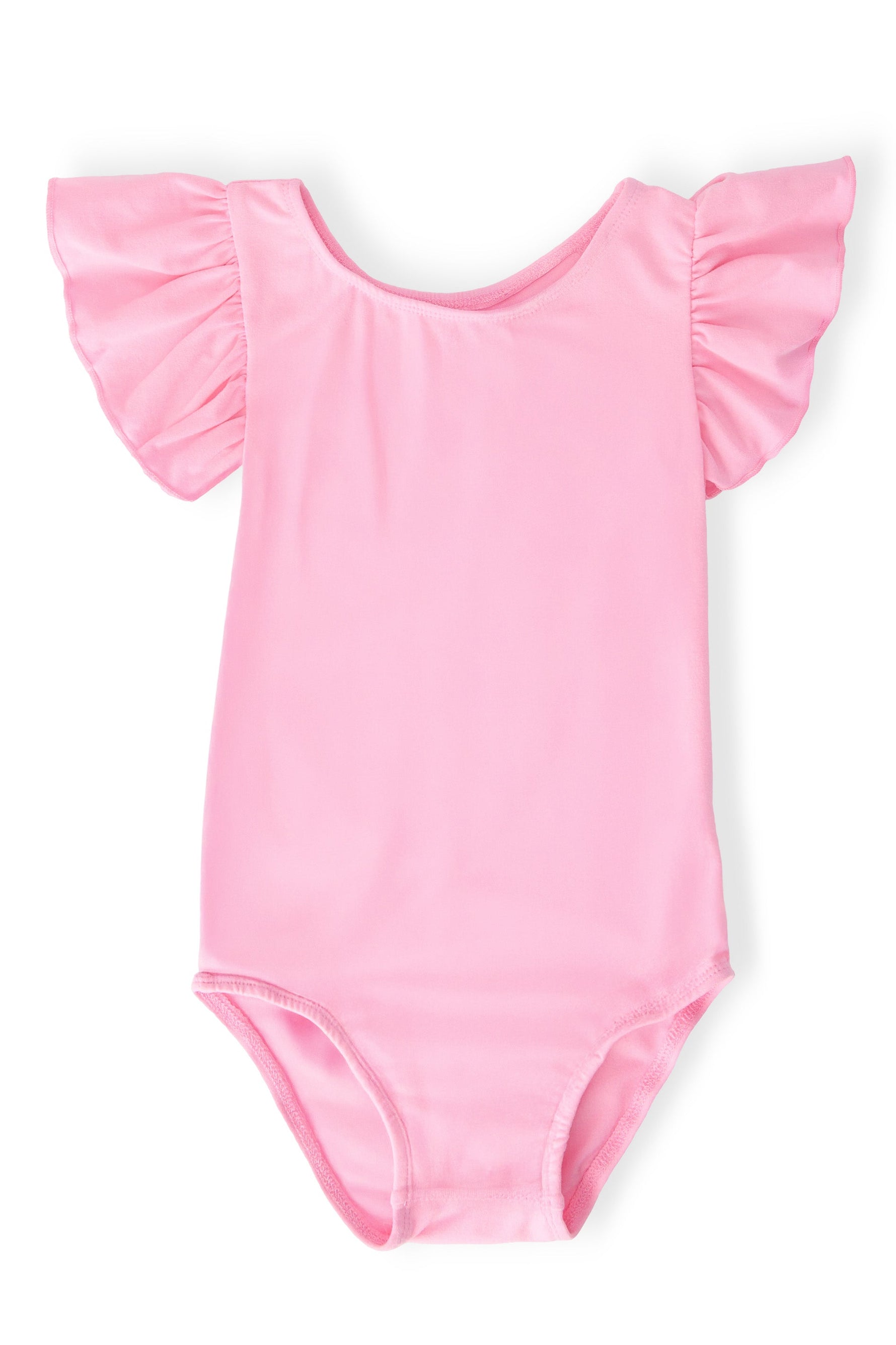 Mila & Rose ® Bubblegum Pink S/S Flutter Sleeve LeotardEveretts Place
