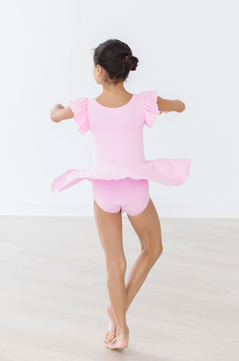 Mila & Rose ® Bubblegum Pink S/S Twirl Leotard - 